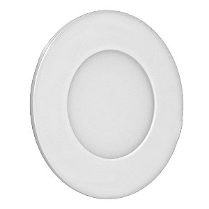 Plafon LED 3W Redondo Embutir Branco Frio