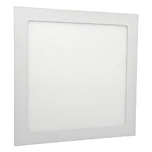 Plafon LED 25W Quadrado Embutir Branco Frio