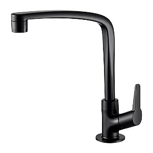 Torneira Cozinha Bancada Bica Alta Lorenzetti Flatt Preto Fosco