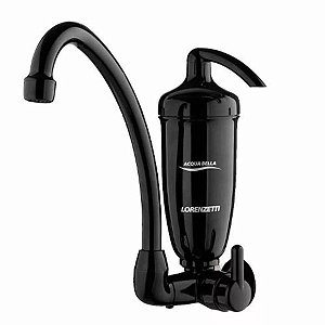 Torneira com Purificador de Parede Lorenzetti Acqua Bella - Preto