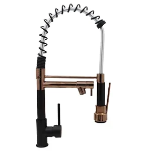 TORNEIRA GOURMET VIP MONOCOMANDO MISTURADOR PRETO COM ROSE GOLD