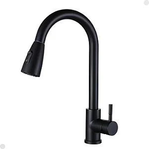 TORNEIRA COZINHA GOURMET MISTURADOR MONOCOMANDO EXTENSÍVEL PRETO FOSCO