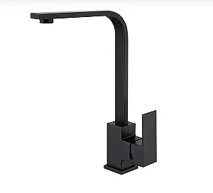 TORNEIRA GOURMET SLIM QUADRADA MISTURADOR MONOCOMANDO PRETO BLACK