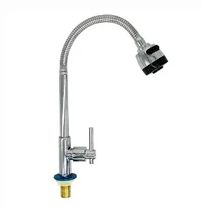 TORNEIRA GOURMET COZINHA FLEXÍVEL DE BANCADA METAL CROMADA