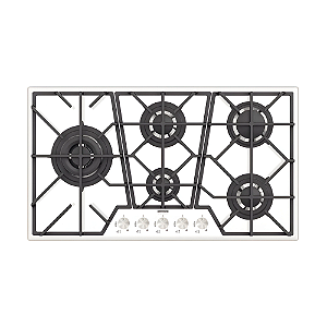 Cooktop a Gás em Vidro Temperado 5 Bocas Tramontina Design Collection - Branco