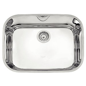 Cuba de Embutir em Aço Inox Escovado com Válvula Tramontina Lavínia 48 BL 48x34 cm