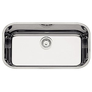 Cuba de Embutir em Aço Inox Alto Brilho com Válvula Tramontina Lavínia 56 BL 56x34 cm