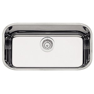 Cuba de Embutir em Aço Inox Alto Brilho com Válvula Tramontina Lavínia 56 BL 56x34 cm