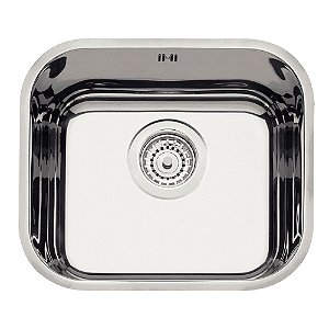 Cuba de Embutir Aço Inox Alto Brilho com Válvula Tramontina Lavínia 40 BL 40x34 cm