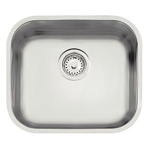 Cuba de Embutir em Aço Inox Escovado com Válvula Tramontina Lavínia 40 BL 40x34 cm
