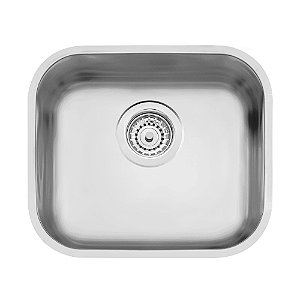 Cuba de Embutir em Aço Inox Escovado com Válvula Tramontina Lavínia 40 BL 40 x 34 cm