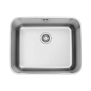 Cuba de Sobrepor/Embutir em Aço Inox Escovado com Válvula Tramontina Dora 50 BL R6 50x40 cm