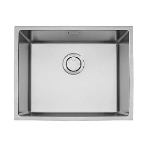 Cuba de Sobrepor em Aço Inox Acetinado com Válvula Tramontina Quadrum 50 54x44 cm