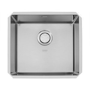 Cuba de Embutir em Aço Inox Acetinado com Válvula Tramontina Quadrum 45U 45x40 cm - Aço Inox Acetinado