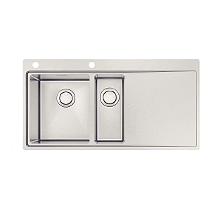 Cuba Sobrepor Tramontina Design Collection Smooth 1.5C 34 EX AcabamentoScotch Brite 100x52cm - Aço Inox