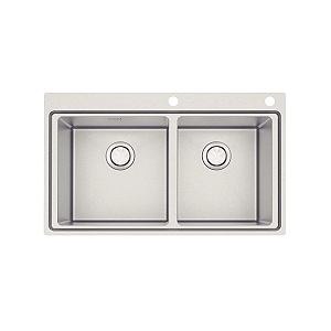 Cuba Sobrepor Tramontina Design Collection Smooth 2C 40 Inox Acabam. Scotch Brite 86x52 cm 2 Cubas - Aço Inox