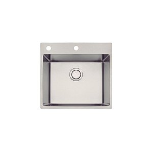 Cuba de Sobrepor em Inox Acetinado com Válvula Tramontina Quadrum 50x40cm