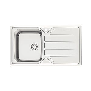 Cuba de Sobrepor em Aço Inox Escovado com Válvula Tramontina Marea Deep 86x50cm