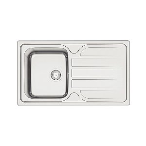 Cuba de Sobrepor em Aço Inox Escovado com Válvula Tramontina Marea Deep 86x50 cm