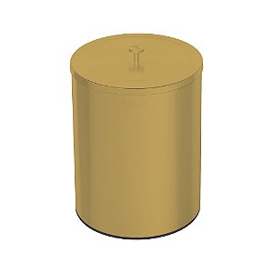 Lixeira em Aço Inox com Acabamento Scotch Brite Tramontina Útil 5L - Ouro Fosco