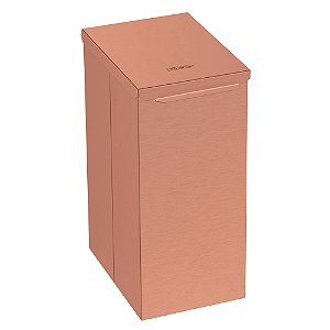 Lixeira em Aço Inox com Acabamento Acetinado Tramontina Luz Slim Swivel 5,5L - Rose Fosco