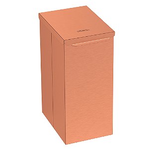 Lixeira em Aço Inox com Acabamento Acetinado Tramontina Luz Slim Swivel 5,5L - Rose