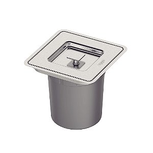 Lixeira de Embutir Quadrada em Aço Inox 5L Tramontina Clean Square