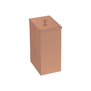 Lixeira Banheiro em Aço Inox com Acabamento Acetinado Tramontina Slim 5,5 L - Rose Fosco