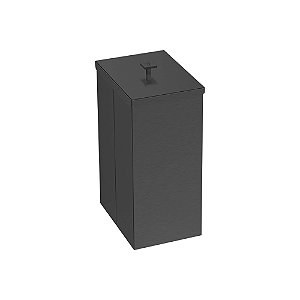 Lixeira Banheiro em Aço Inox com Acabamento Acetinado Tramontina Slim 5,5 L - Preto Fosco
