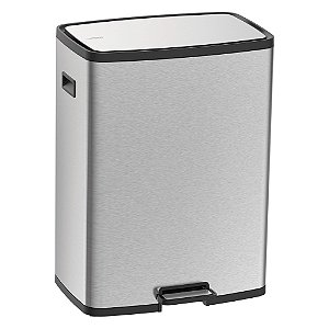Lixeira em Aço Inox com Balde Removível e Pedal Tramontina Octos - 45L
