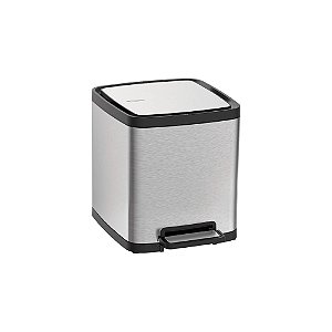 Lixeira em Aço Inox com Balde Removível e Pedal Tramontina Octos - 10L