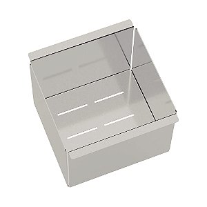 Escorredor Profundo 15cm Tramontina em Aço Inox com Acabamento Acetinado para Canal Organizador