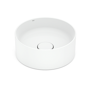 Cuba Redonda de Apoio Roca Terra 30 x 30 cm T1 - Branco