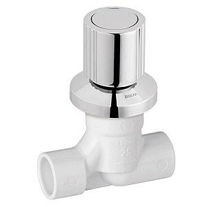 Registro Pressão 25mm 1/2 Volta PVC com Acabamento Docol Itapema Bella