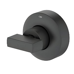 Acabamento Registro Celite Flow Base Docol - Preto Fosco