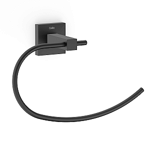 Toalheiro Anel Celite Elite - Preto Fosco