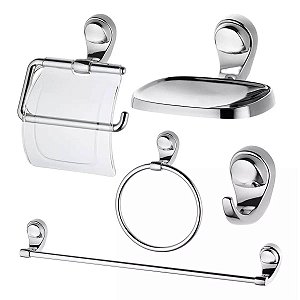 Kit Acessórios Lorenzetti Attic Cromado 5 peças