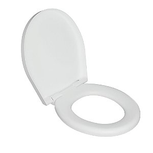 Assento Sanitário Almofadado com Fechamento Suave e Engate Rápido Astra - Branco