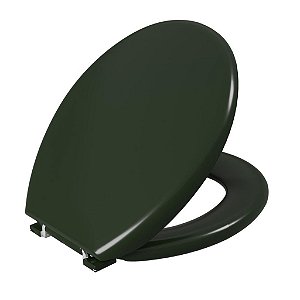 Assento Sanitário Oval Universal Almofadado Astra - Verde Escuro