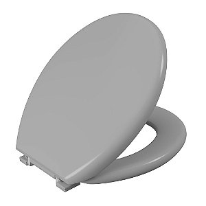 Assento Sanitário Oval Universal Almofadado Astra - Cinza
