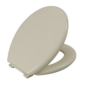 Assento Sanitário Oval Universal Almofadado Astra - Bege Claro