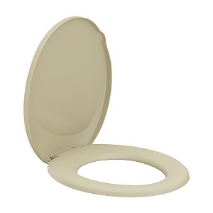 Assento Sanitário Oval PP Tigre Suavit Almofadado - Bege