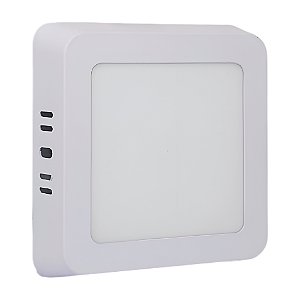 Plafon LED 6W Sobrepor Quadrado Branco Quente