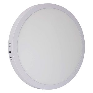 Plafon LED 25w Sobrepor Redondo - Branco Quente