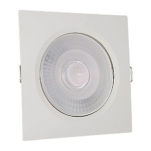 Spot LED 7W Embutir Quadrado - Branco Frio