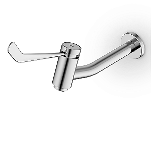 Torneira Banheiro Parede Bica Baixa Celite Acesso - Cromado