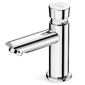 Torneira Banheiro Bancada Bica Baixa Celite Ecopress - Cromado