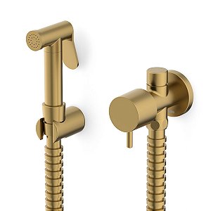 Ducha Higiênica com Registro e Derivação Celite Basic - Gold Matte