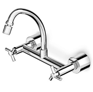 Torneira Misturador Cozinha Parede Bica Alta Celite One - Cromado