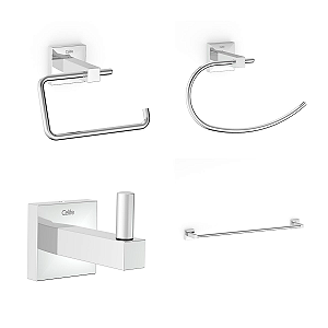 Kit de Acessórios Celite Elite 4 Peças - Cromado